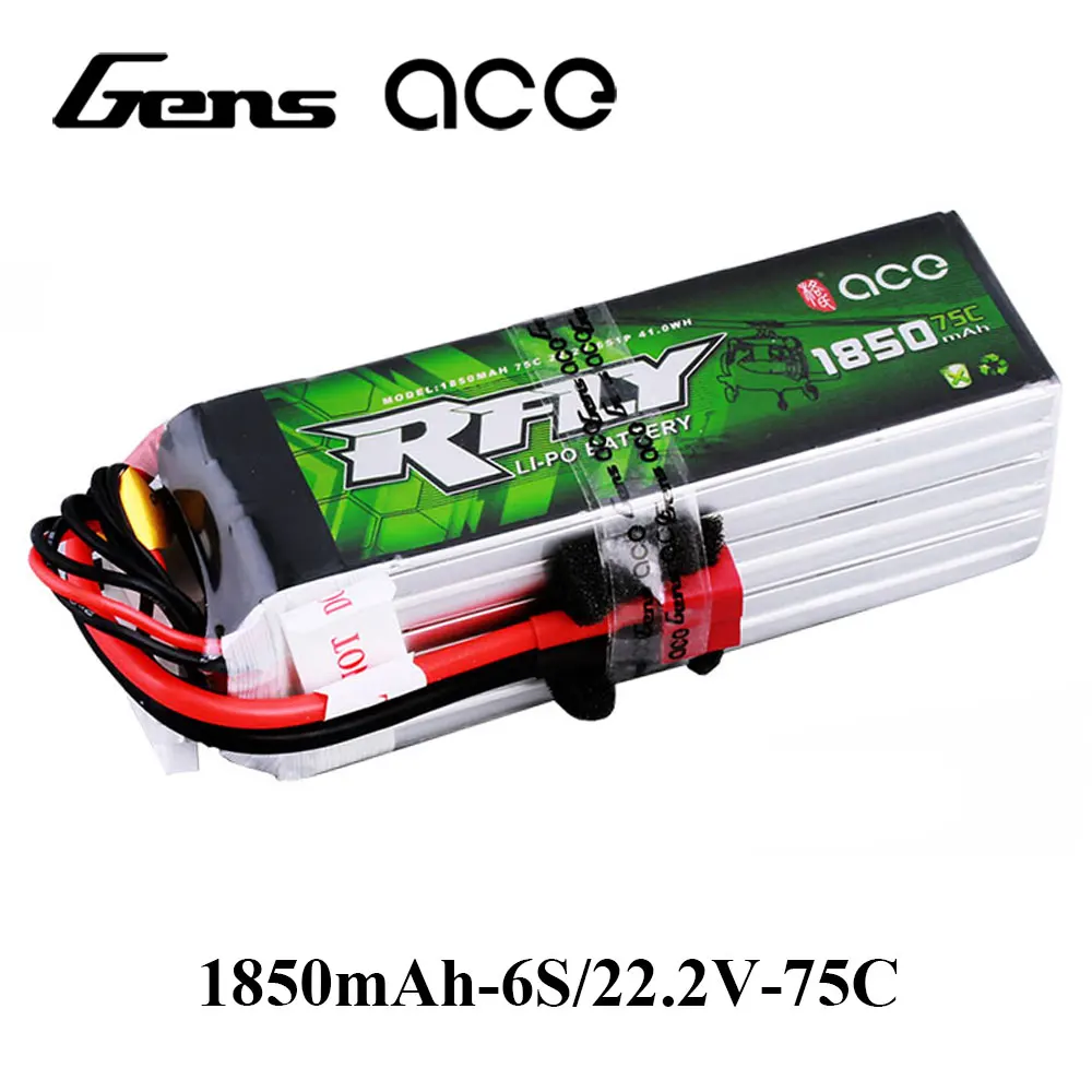 Батарея Gens ace RFLY 1850 мАч 6S 22 2 V 75C Max 150C Lipo XT60 Deans T вилка для вертолета GOBLIN 380
