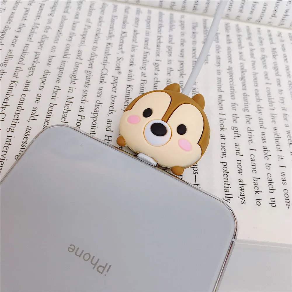 100pcs cute cartoon animal cable bite phone charger cable protector cord data line cover decorate smartphone wire accessories free global shipping