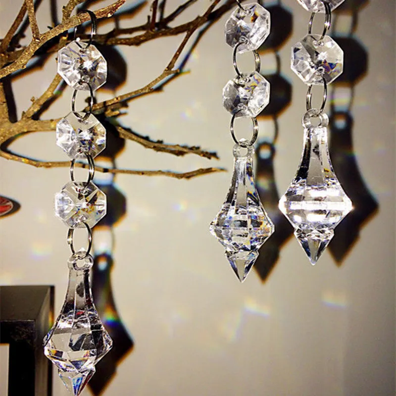100 шт./лот 11 см гирлянда из нитей хрустальное акриловое украшение для торта