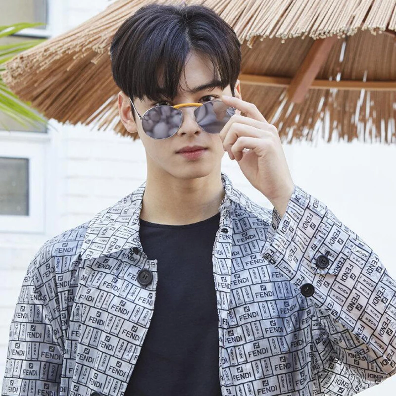 KEHU Классические Мужские поляризационные солнцезащитные очки круговой дизайн