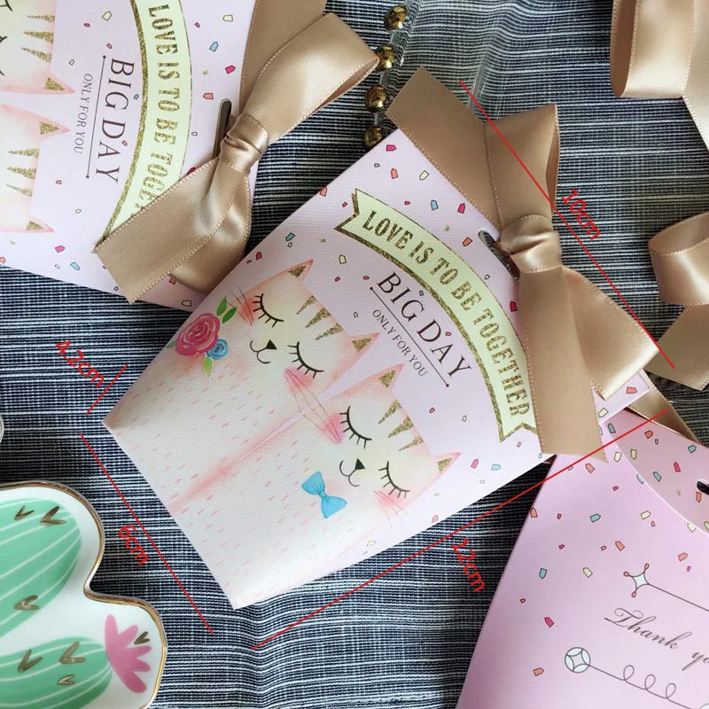 С лентой подарочные коробки коробка конфет Baby Shower Свадебная сумка для сувениры