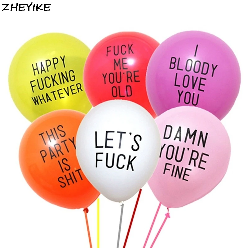 Zheyike 20 штук 10 дюймов латексные злоупотребления смешной грубый крутой воздушные