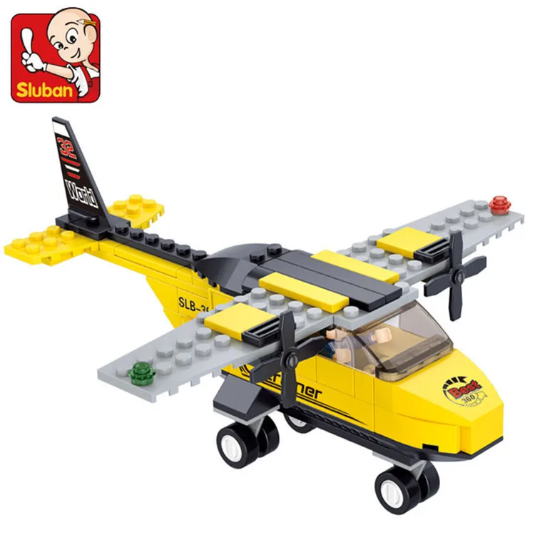 Small Lu Ban 0360 Assembling Alpinia Oxyphylla Plastic Building Block Aviation World Aircraft Children Boy Spelling Insert Toys | Игрушки и