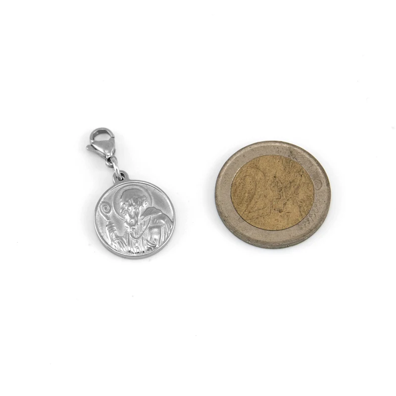 Wholesale 10pcs Cross Sentia Charms The Saint Benedict Medal Pendants Stainless Steel Juan Diego Tag with Lobster Clasp | Украшения и