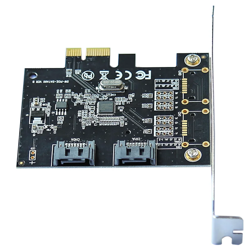 Большой Q PCIE PCI express 2 порт SATA 3,0 и 2 порт конвертер ESATA переходная карта адаптер с ASM1061 Chipest pci-e adaptator