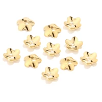 40pcslot 304 stainless steel gold filigree flower 6mm 10mm bead caps for jewelry making end