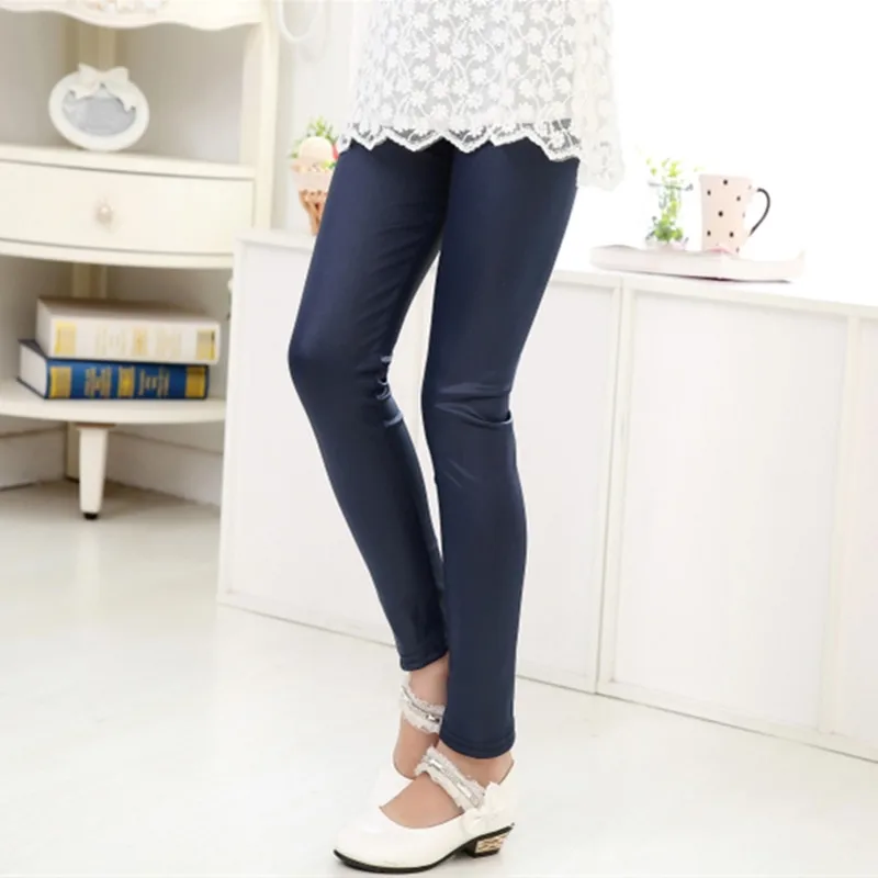 Новая популярная детская одежда кожаные штаны для девочек весенне летние