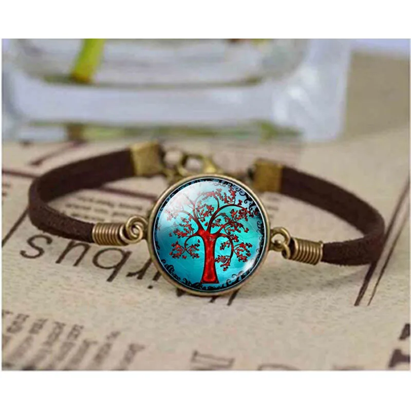 Счастливый новый подарок для женщин брелки с деревом леса|tree of life bracelet|bracelet treebangles