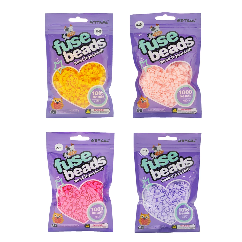 Бисер artkal 94 однотонные набор мягкий перлер бисер R 5mm 1000 шт./пакет Смешные