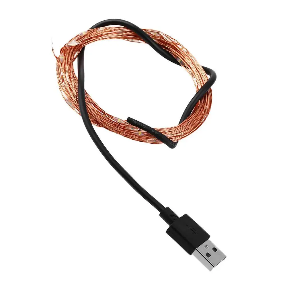 5 м 50 светодиодный s USB струнный светильник водонепроницаемый медный проволочная