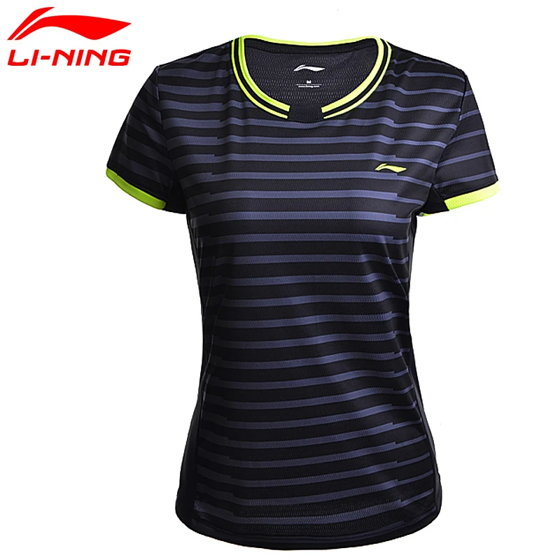 Li Ning комфорт Для женщин Футболки для бадминтона Quick DRY дышащий Regular Fit спорта и