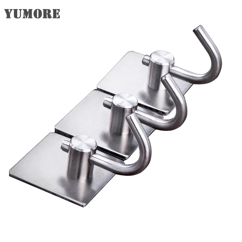 3 м самоклеющиеся настенные двери назад Крючки сверхмощный нержавеющая сталь