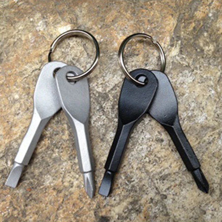 

1Set EDC Outdoor Camping Equipment Slotted Phillips Screwdrivers Keychain Multifunction Survival Tool For Hiking J071