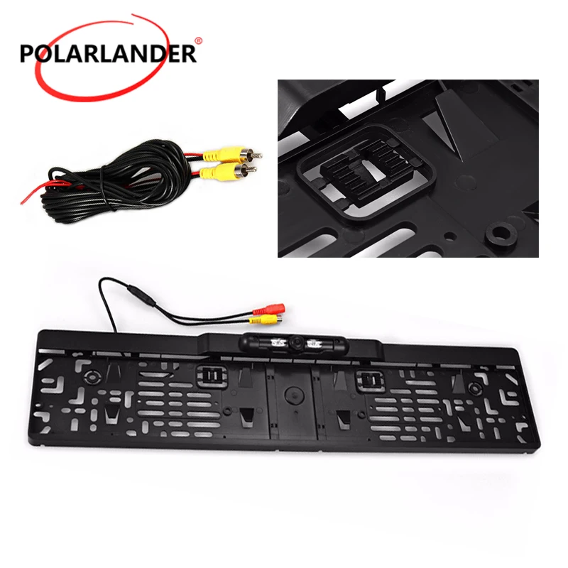 Waterproof 4 LED Night Vision Vehicle Rearview Camera European Car Licence Plate Rear View 170 Degree Viewing Angle | Автомобили и