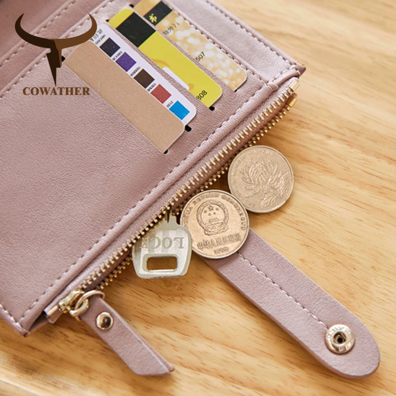 COWATHER Advanced PU leather women wallets 2021 new design high quality lady wallet fashion good puse X915 free shipping | Багаж и сумки