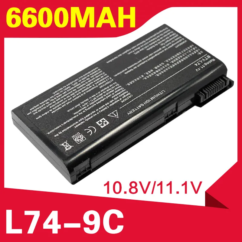 

ApexWay 6600mAh BTY-L74 BTY-L75 battery For MSI A5000 A6000 A6200 A6203 A6205 A7200 Series 91NMS17LD4SU1 91NMS17LF6SU1