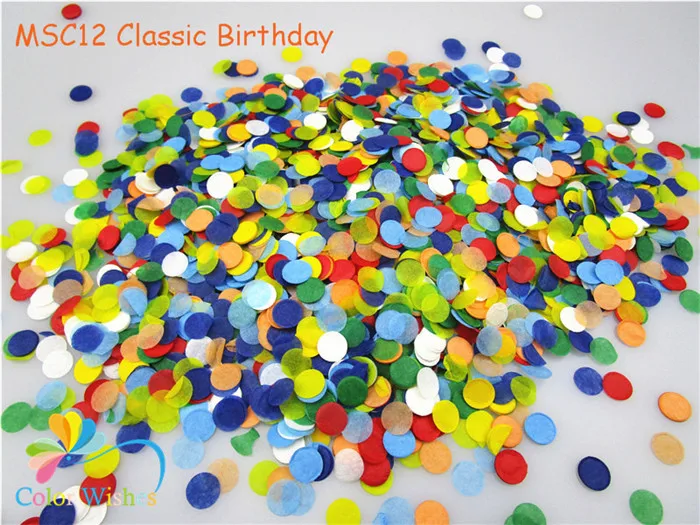 MSC12 Classic Birthd 1 см, 1 кг/сумка, винтажная любовь, маленький круг, свадебные бумажные конфетти в горошек, заполненные воздушные шары, настольные украшения для детского душа - Цвет: MSC12 Classic Birthd