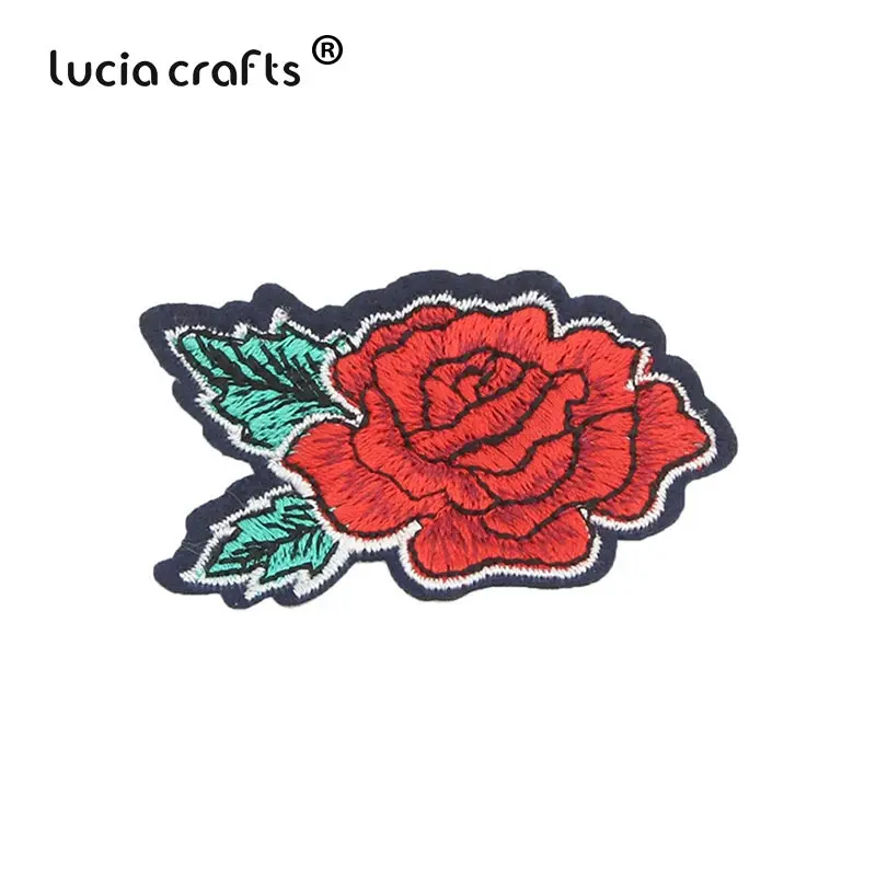 Lucia crafts 10 шт 5,3-11,7 см розовые вышитые железные нашивки для одежды DIY полосатая одежда Лоскутная наклейка L0413