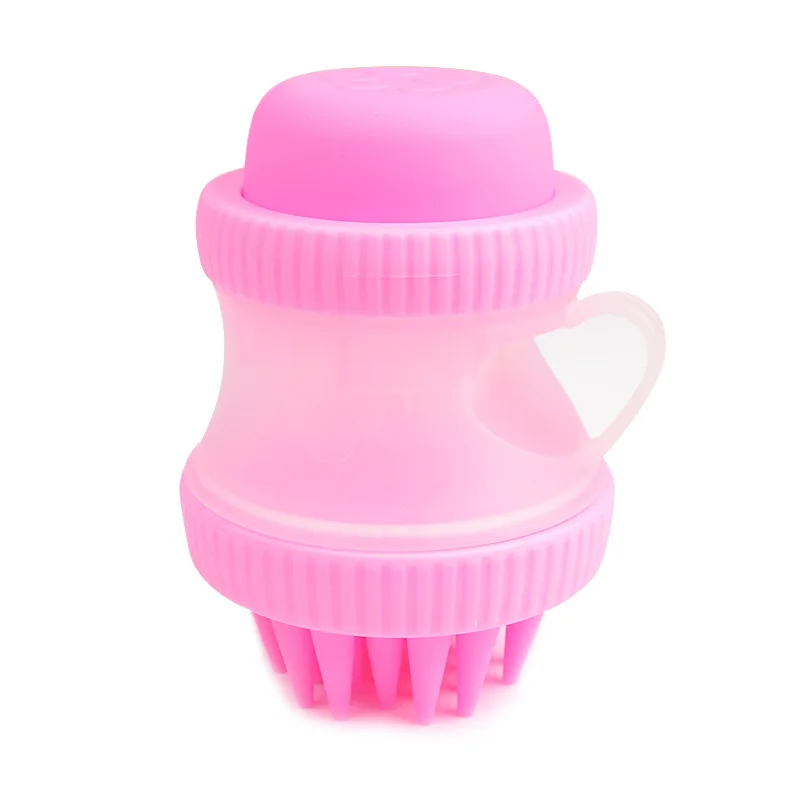 Розовый Pet Scrubber мягкая резиновая ПЭТ Массажная щетка для душа гребень инструмент для купания Инструмент для быстрой стирки для собак и кошек и многое другое с длинными и короткими - Цвет: Розовый