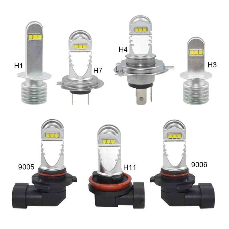 2 шт. Светодиодные Автомобильные противотуманные фары h7 LED H1 H3 h11 H8 hb4/9006 hb3/9005 Белый