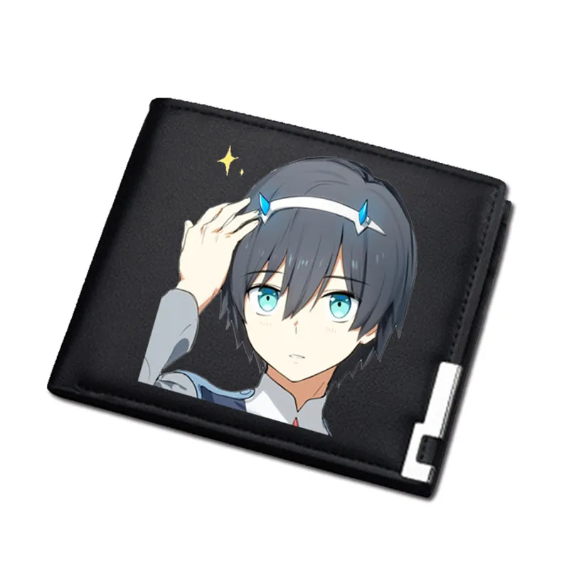 19 Женское портмоне DARLING in the FRANXX, короткий кошелек из искусственной кожи, ноль, два удостоверения личности, держатель для карт, мультяшная сумка для денег, для девочек, Carteira - Цвет: 19