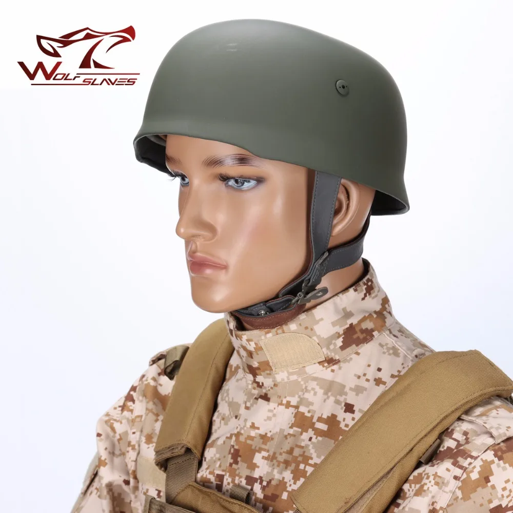 

WWII Airsoft Paintball Equipement Paratrooper M38 Helmet Army Tactical Military Pule Steel Durable Helmet with Leather Liner