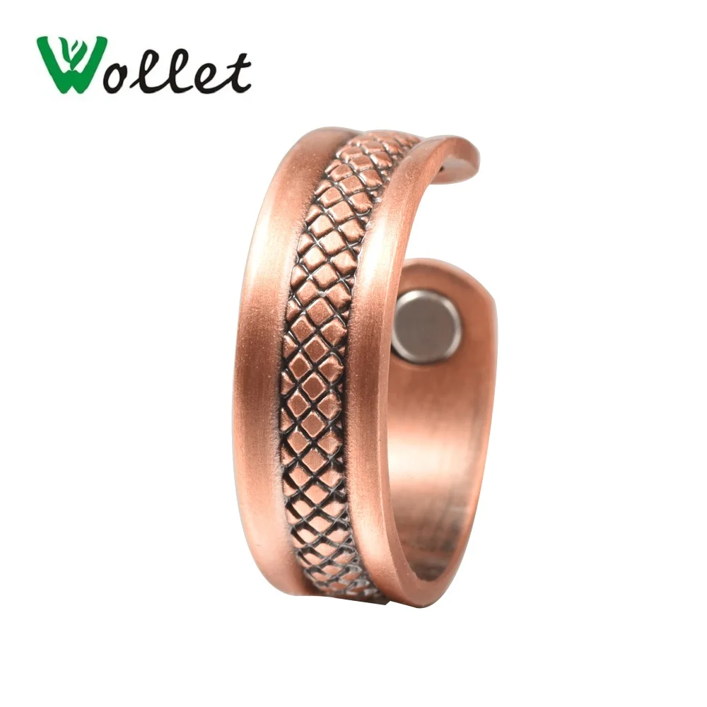 Кольцо магнитное из чистой меди для мужчин и женщин антикварное|stainless steel ring|stone