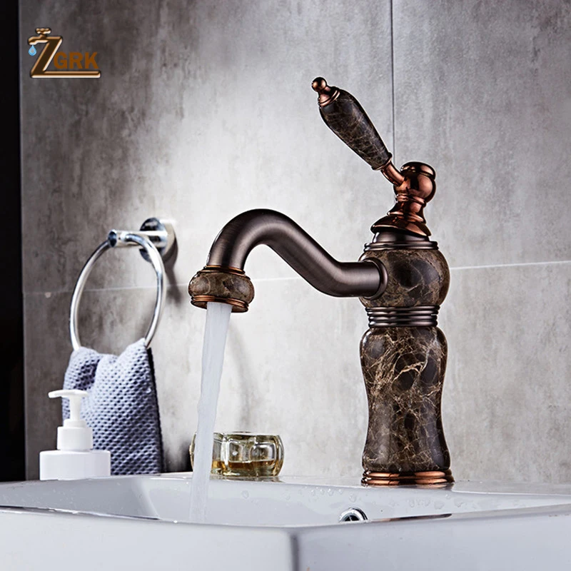 

Basin Faucet Brass Oil Rubbed Bronze Modern Hotel Bath Sink Faucet Deck Mixer Tap Jade Torneira Banheiro