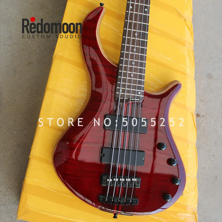 Фабрика на заказ 5 струн Mayones бас пепел корпус с шеи-через тело EQ электрический бас гитара музыкальный инструмент магазин