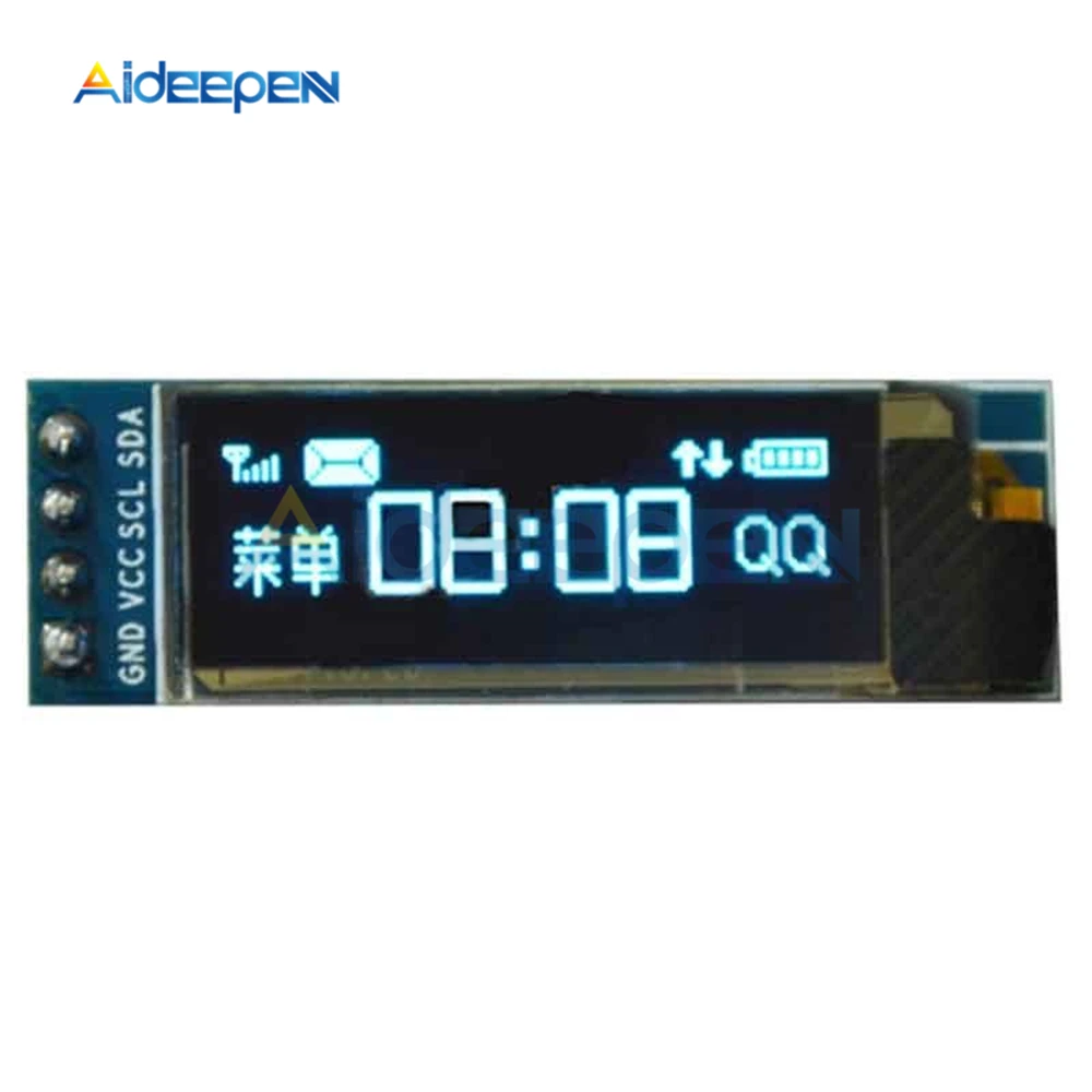 Синий OLED жк дисплей DIY модуль 0 91 дюйма 128x32 IIC I2C SSD1306 драйвер IC DC 3 в 5 для Arduino