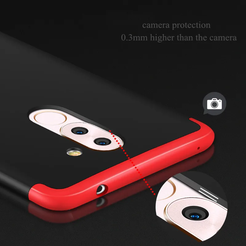 GKK Honor 6X чехол 360 полная защита Тонкая Броня для Huawei GR5 2017 Mate 9 Lite матовый Fundas|cover for