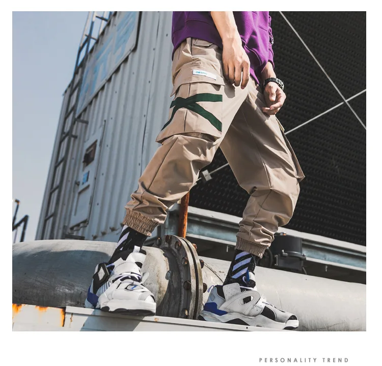 Новинка 2019 мужские брюки в стиле хип хоп карго с карманами уличная одежда