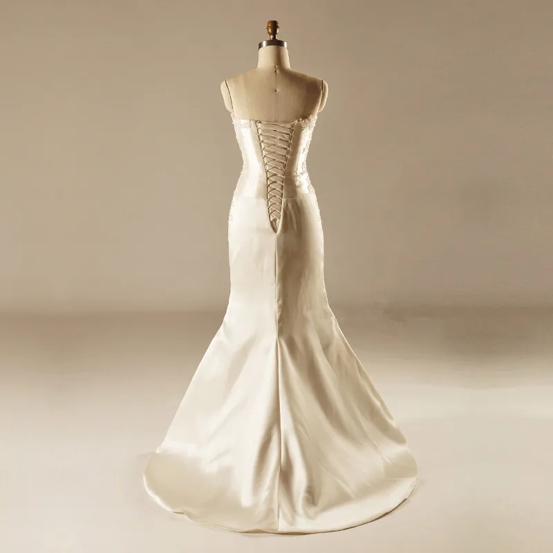 2016 Лучшие Продажи Прополка Платье Без Рукавов Милая Русалка Аппликация Бисером