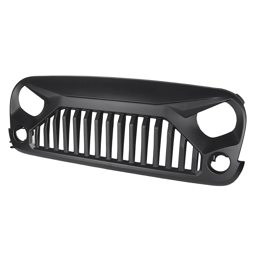 Черный Для Jeep Wrangler JK Рубикон сахара Спорт Передняя решетка гриль 2007 2008 2009 2010 2011 2012 2013 - Цвет: Черный