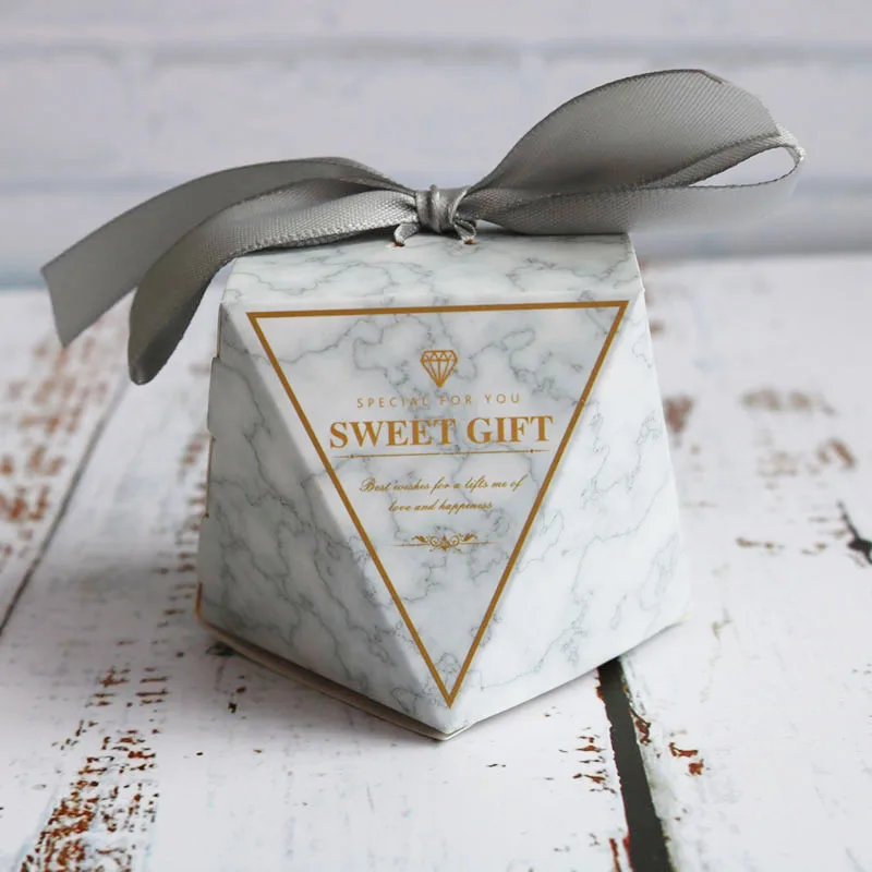 Картонная коробка для конфет с мраморным дизайном 20 шт./лот свадебный мешок