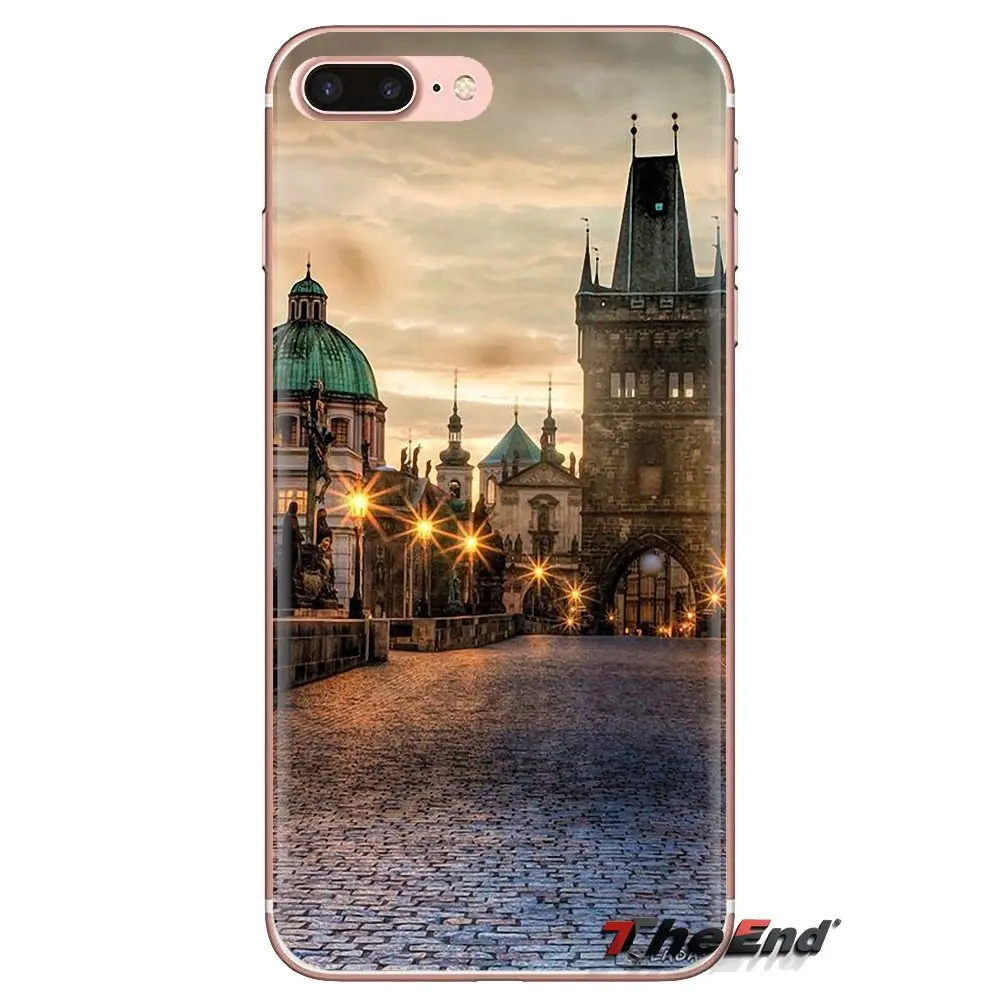 For Sony Xperia Z Z1 Z2 Z3 Z5 compact M2 M4 M5 C4 E3 T3 XA Huawei Mate 7 8 Y3II Soft Covers Prague Europe Prettiest Bridges City |