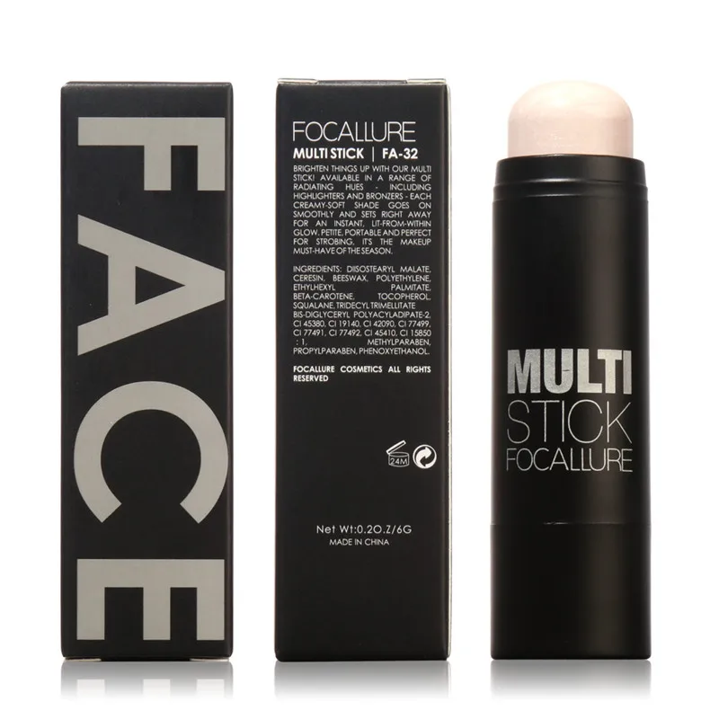 2018 new FOCALLURE Face Makeup Foundation Stick Concealer Creamy Perfect Cover Oil-control Smooth Base Blusher Sticke | Красота и