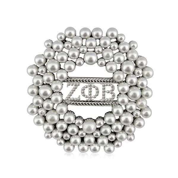 Just Sliver pin Topvesko женское модное большое эффектное колье zeta Phi Beta жемчужное ожерелье, комплект украшений - Окраска металла: Just Sliver pin