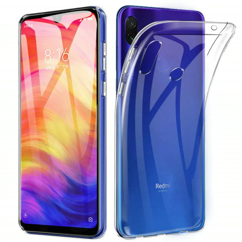 Прозрачный чехол для Xiaomi Redmi 7 Note Pro 16 ГБ 32 64 128 мягкая задняя крышка телефона&gt |
