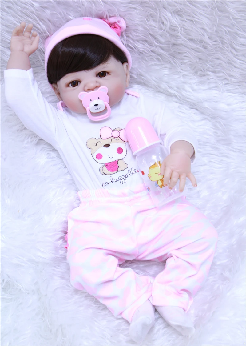 DollMai 22 дюйма силиконовые куклы reborn baby reasitc для детей подарок Bebe живой bonecas | Игрушки