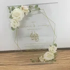 Горячая Распродажа уникальный новый дизайн лазерная резка красочная печать индивидуальная мусульманская Свадебная пригласительная открытка арабские слова Печать