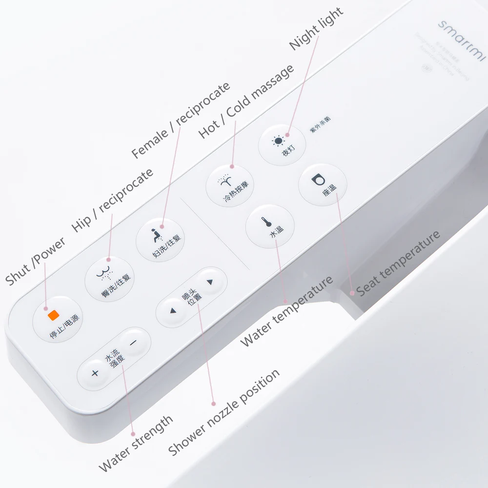Xiaomi Mi Смарт сиденье для унитаза крышка фильтр с подогревом воды электронные Подогреваемые биде спрей стульчак с светодиодный ночной Светильник