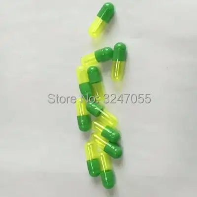 

1000pcs/lot Size 0# Colorful Hollow Gelatin Capsules, Empty Medicine Separated Powder Refillable Container, Empty Capsules