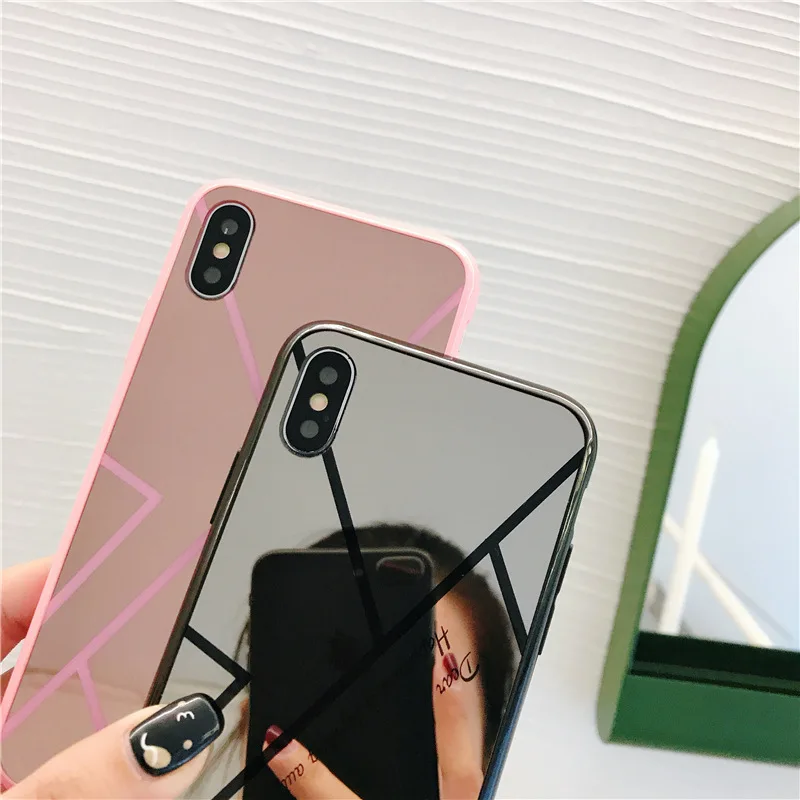 Чехол для iPhone XS MAX мягкий силиконовый зеркальный чехол iphone xs max Роскошный OPPO R11 15 9sp