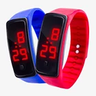 Модные Спортивные Водонепроницаемые светодиодные цифровые электронные наручные часы с силиконовым ремешком для мальчиков и девочек