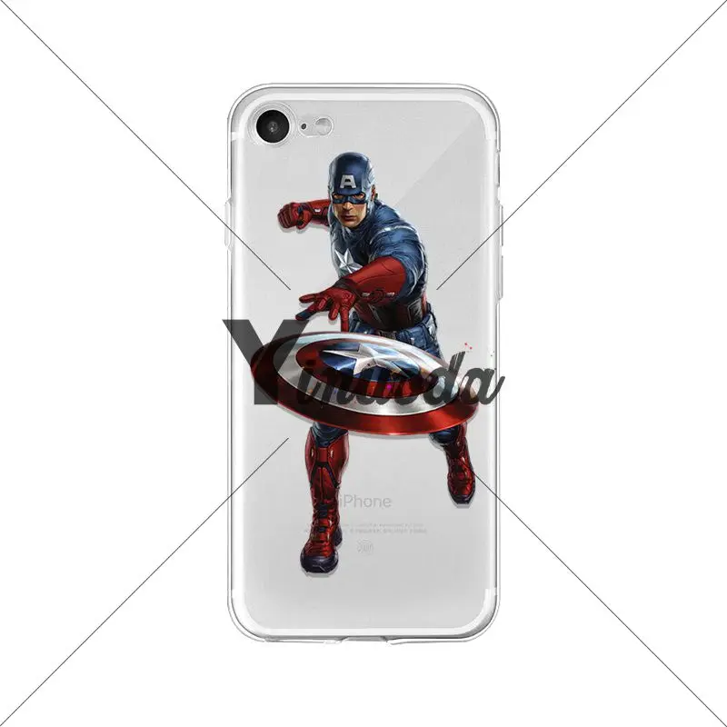 Yinuoda Marvel Капитан Америка пользовательские фото мягкий чехол для телефона iPhone X XS