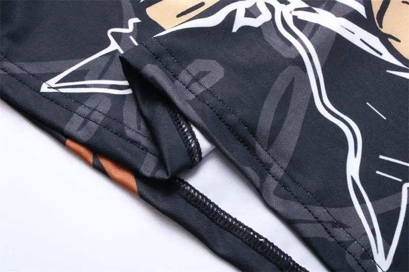 2018 новый ММА аниме реалити шоу компрессионные колготки футболка 3D печати Mustang