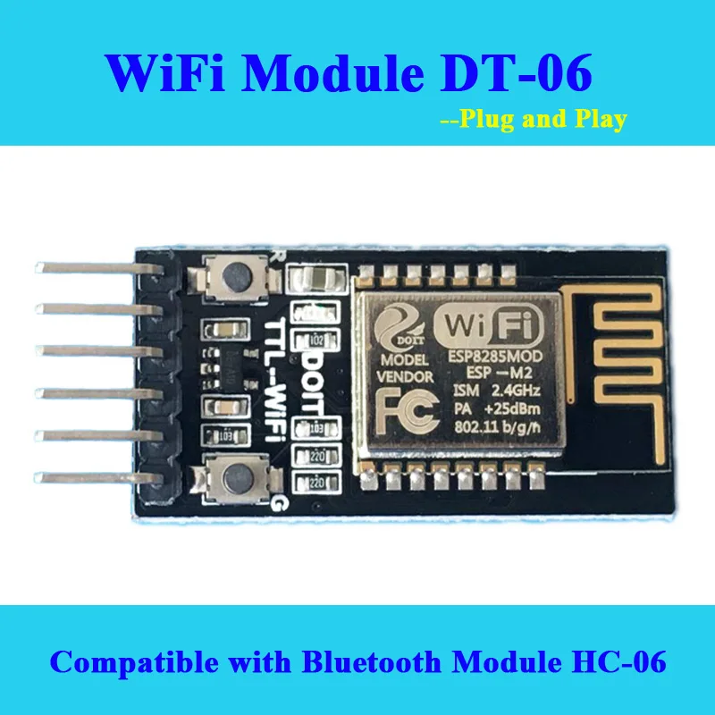 Простое использование DT 06 Беспроводной Wi Fi сервер порт прозрачный модуль