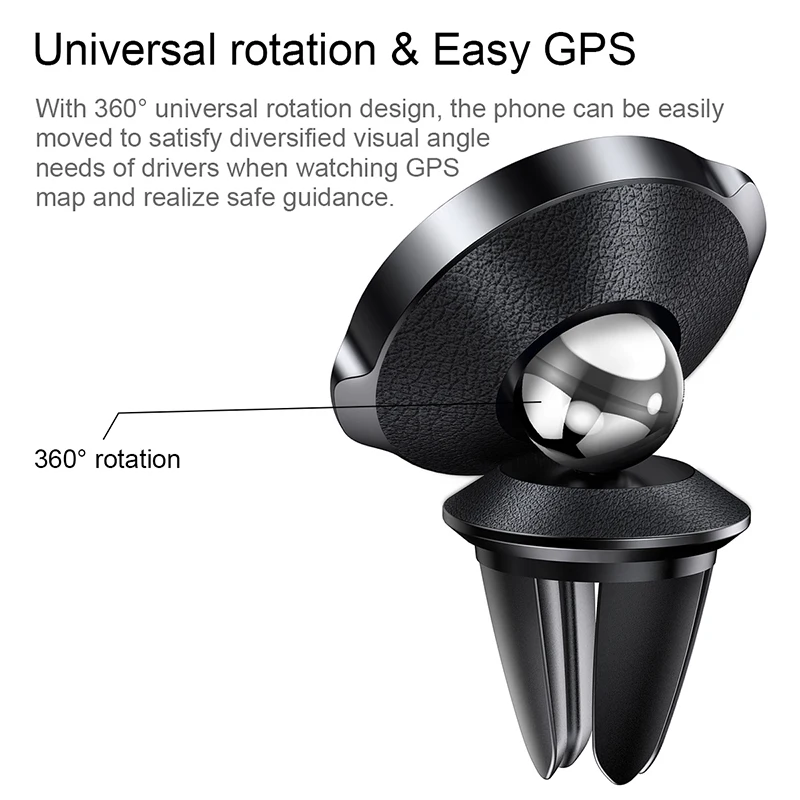 BASEUS кожаный Магнитная автомобильный держатель телефона Универсальный 360