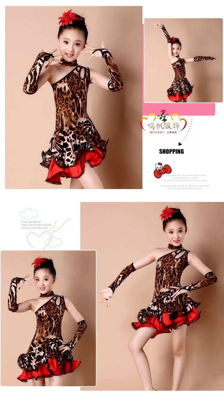 

Girls Latin Salsa Dresses Dress&Gloves&Necklace&Bottom Pants Latin Costumes For Kids Cha Cha Costume Child Dresses For Dancing